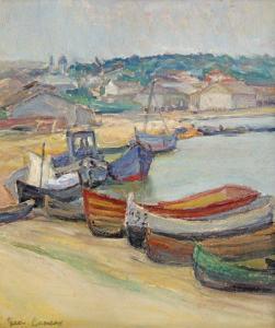 BERNIER Georges, Geo 1862-1918,Boats by the Sea,Artmark RO 2023-11-15