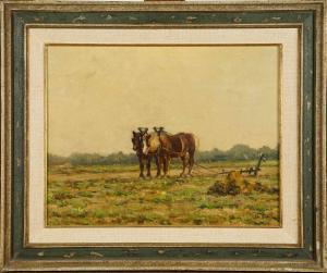 BERNIER Georges, Geo 1862-1918,Les Chevaux de trait,Galerie Moderne BE 2022-01-17