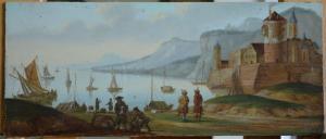 BERNITO IV F,Shipping in a bay outside of a castle,1776,Andrew Smith and Son GB 2014-12-04