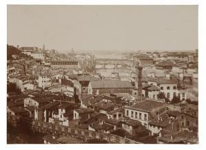 Bernoud Alphonse 1820-1875,Panorama di Firenze con Ponte Vecchio,1860,Gonnelli IT 2022-12-01