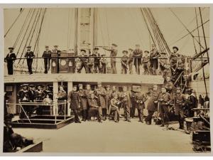 Bernoud Alphonse 1820-1875,Scene on board a ship with King Victor Emanuel,Lawrences GB 2009-07-07