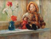 BERNSTEIN Salomon 1886-1968,Doll and Flowers,Tiroche IL 2014-02-01