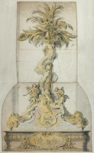 BERNUS Jacques 1650-1723,Projet de Monstrance,Rieunier FR 2007-12-03