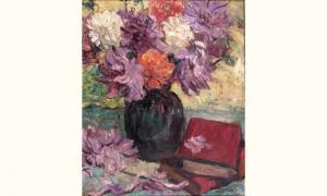 BERNYN,Bouquet de fleurs au vase,Aguttes FR 2003-06-25