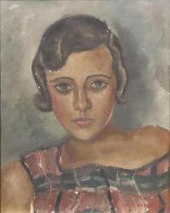 BERQUE Jean 1896-1954,Portrait de jeune fille,1928,Boisgirard - Antonini FR 2020-08-09