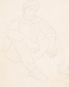 BERQUE Jean 1896-1954,STUDY OF A SEATED MAN,Dreweatts GB 2023-10-25