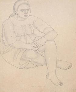 BERQUE Jean 1896-1954,STUDY OF A SEATED WOMAN,Dreweatts GB 2023-10-25