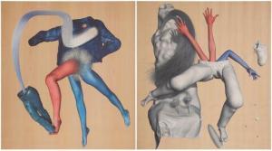BERRESHEIM TIM 1975,Two Works - Diptich "Rot Blau IA,",2007,John Moran Auctioneers US 2021-06-09