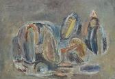 BERRIDGE Arthur 1902-1957,Abstract in blue and ochre,Fieldings Auctioneers Limited GB 2015-04-25