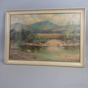 BERRY Nathaniel L. 1859-1929,Mount Ossipee from Melvin River,Skinner US 2018-07-24