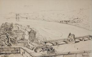 BERSIER Jean Eugene 1895-1978,Le Rhône et le pont à Avignon,Art Richelieu FR 2024-04-16