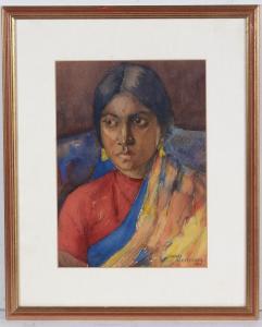 BERSTECHER Harry 1893-1983,A Tamil Girl,Anderson & Garland GB 2022-06-09