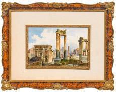 BERTACCINI Antonio 1823-1906,Rom-Ansicht mit Forum Romanum und Triumphbogen des,Schloss 2011-05-14