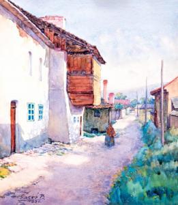 BERTALAN Garzó 1882-1959,Street detail,1931,Nagyhazi galeria HU 2018-03-06