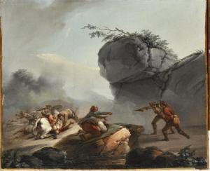 BERTAUX Jacques 1745-1818,Attaque de brigands,Osenat FR 2023-06-18
