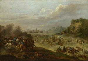BERTAUX Lucien 1905,Combat de cavalerie dans la plaine aux abords d,1775,Lasseron et Associees 2023-06-30