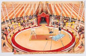 BERTAUX Lucien 1905,Le cirque Malicorne de l\’Opéra-comique, les Salti,Millon & Associés 2022-11-24