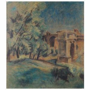 BERTAZZOLI CIRILLO 1902-1977,Paesaggio,1932,Colasanti Casa D'Aste Roma IT 2017-06-21