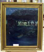 BERTEL NORDSTROM Engelbert,Vy över franskt landskap.  cm.,1928,Auktionskompaniet 2008-05-11