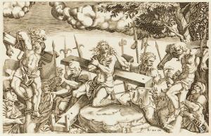 BERTELLI Ferdinando 1558,Christ Nailed to the Cross,1540,Uppsala Auction SE 2025-03-18