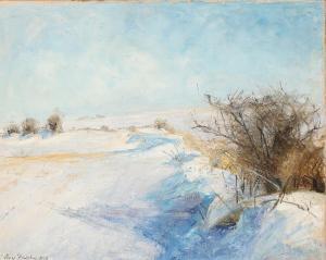 BERTELSEN Aage 1873-1945,Snowcovered landscape in sunshine,1919,Bruun Rasmussen DK 2023-05-22