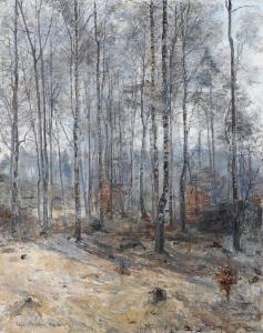 BERTELSEN Aage 1873-1945,View from a forest with birch trees,1913,Bruun Rasmussen DK 2024-01-15