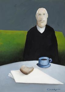 BERTELSEN Albert 1921-2019,Kaffe med brød,2014,Bruun Rasmussen DK 2024-03-19