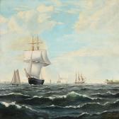BERTELSEN Rasmus 1874-1921,Heavy trafic at sea,1889,Bruun Rasmussen DK 2015-11-23