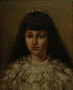 BERTHAULT A 1800-1800,Portrait de fillette,1897,Cornette de Saint Cyr FR 2010-05-12