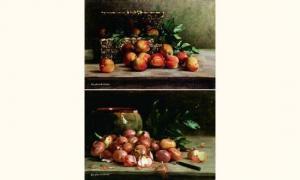 BERTHAULT Joséphine 1889,oignons et laurier - panier d'abricots,Tajan FR 2005-04-29