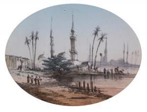 BERTHAULT Lucien 1854-1921,Distant City in the East: Minarets,Barridoff Auctions US 2016-10-28