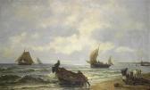 BERTHELEMY Pierre Émile 1818-1890,Le départ pour la pêche,1873,Tajan FR 2014-10-24