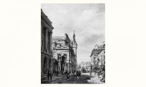 BERTHELIN Max 1811-1877,vue du palais de justice à paris,Tajan FR 2002-07-04