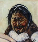 BERTHELSEN Carlo,Portrait of an Inuit from the Thule district in Gr,Bruun Rasmussen DK 2017-04-10