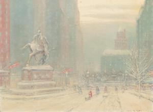 BERTHELSEN Johann 1883-1972,Grand Army Plaza and the Plaza Hotel,Shannon's US 2018-04-26