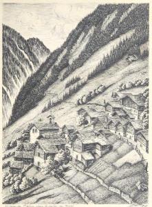 BERTHEX J 1900-1900,Village de Tretien dans la vallée du Trient,1943,Galartis CH 2012-08-18