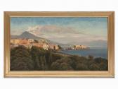 BERTHOLD MAHN Charles Desire 1893-1975,Bay of Naples with the Vesuvius,c.1910,Auctionata 2016-05-30