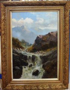Bertholme E.J,A mountain waterfall,Bellmans Fine Art Auctioneers GB 2018-01-09