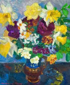 BERTHOMME SAINT ANDRE Louis 1905-1977,Still Life with spring flowers,c.1938,David Lay GB 2024-01-18