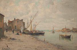 berthon auguste 1858,Village portuaire,Delorme-Collin-Bocage FR 2021-07-09