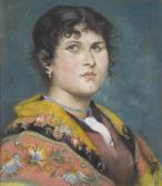 BERTHOUD Alfred Henri 1848-1906,Porträt einer Neapolitanerin,Dobiaschofsky CH 2012-05-12