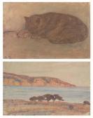 BERTHOUD Blanche 1864-1938,Bord de mer près de Cavalais,Dogny Auction CH 2016-03-15
