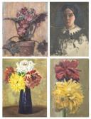 BERTHOUD Blanche 1864-1938,Les dahlias rouge et jaune,Walker's CA 2016-10-04