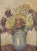BERTHOUD Blanche 1864-1938,Nature morte aux Dahlias dans un pot blanc,Dogny Auction CH 2016-03-15