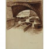 BERTI René 1884-1939,Parisian Canal Scene,Kodner Galleries US 2018-03-14