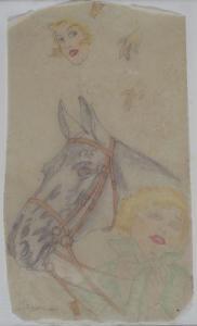 BERTIGLIA Aurelio 1900-1900,Donna con cavallo,Galleria Pananti Casa d'Aste IT 2016-04-16