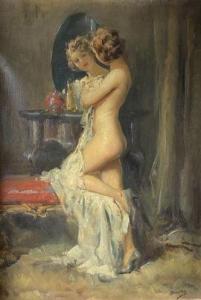 BERTINI Dante 1878-1944,Dans le miroir,Saint Germain en Laye encheres-F. Laurent FR 2021-07-24