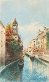 BERTINI Giuseppe 1825-1898,Canale veneziano,Finarte IT 2022-06-08