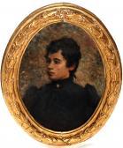 BERTINI Guido 1872-1938,ritratto di donna in cornice dorata,Casa d'Aste Martini IT 2017-05-27