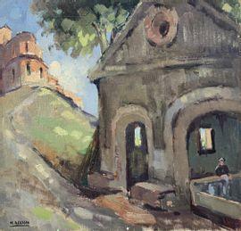 BERTOIN Marcel 1897-1983,Vue de lavoir,Marambat-Camper FR 2021-05-27